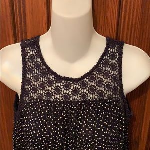 LOFT Navy Sleeveless Top Size XSP